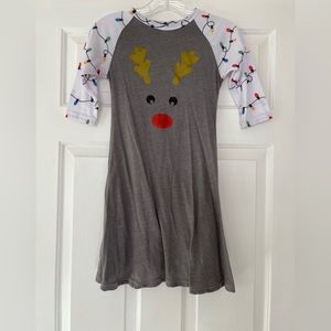 Girls Christmas 3/4 Sleeve Dress Size 10